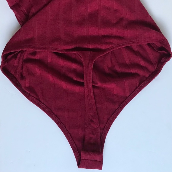 FREE PEOPLE Beside Me Sleek Long Sleeve Ribbed One Piece Square Neck Bodysuit - Picture 6 of 9